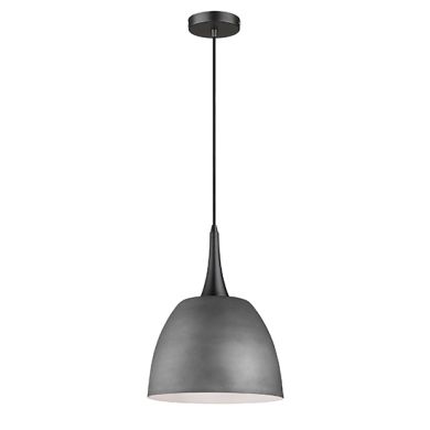 Acton Ceiling Pendant Light In Cement And Matt Black