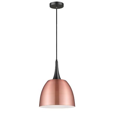 Acton Ceiling Pendant Light In Copper And Matt Black