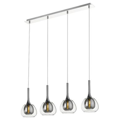 Adelina Decorative Ceiling Pendant Light In Smoked Grey