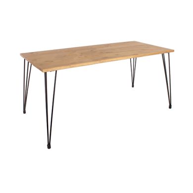 Augusta Rectangular Large Wooden Dining Table In Oak