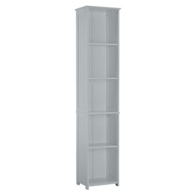 Alaska Tall Wooden Shelving Unit In Grey