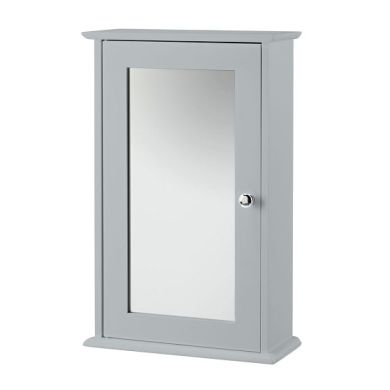 Alaska Wooden Wall Mirror Cabinet In Grey