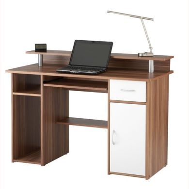 Albany Wooden Computer Desk In Walnut Effect