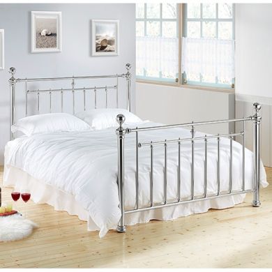 Alexander Metal Double Bed In Chrome