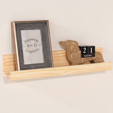 Allston 580mm Wooden Display Wall Shelf In Natural Oak