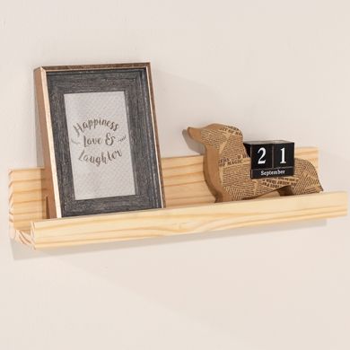 Allston 580mm Wooden Display Wall Shelf In Natural Oak