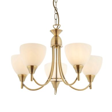 Alton 5 Lights Ceiling Pendant Light In Antique Brass