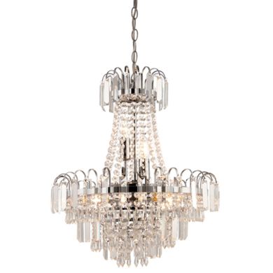 Amadis 6 Lights Clear Glass Droplets Ceiling Pendant Light
