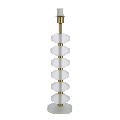 Annabelle Table Lamp Base Only In Frosted Crystal Glass
