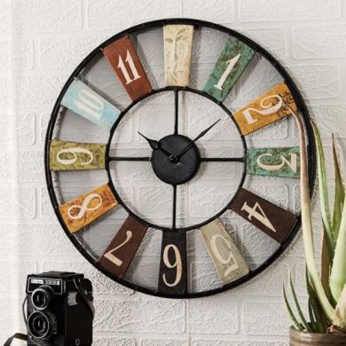 Archie Metal Industrial Style Clock