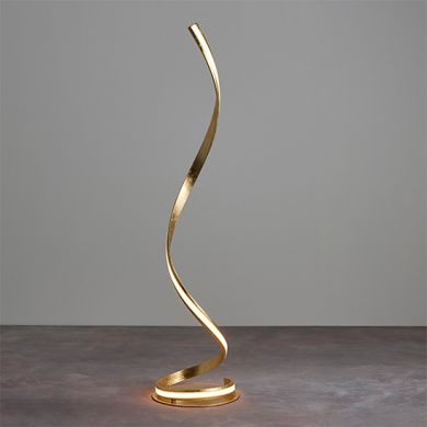 Aria LED Floor Lamp In Gold With White Diffuser