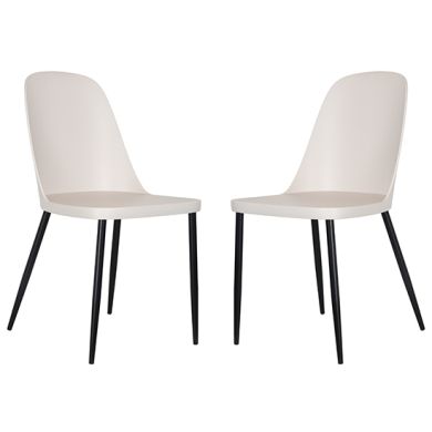 Berlin Duo Calico Plastic Seat Dining Chairs In Pair
