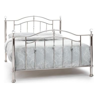 Ashley Metal Small Double Bed In Nickel