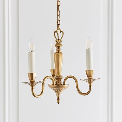 Asquith 3 Lights Ceiling Pendant Light In Solid Brass