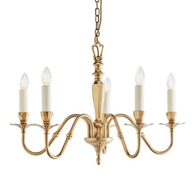 Asquith 5 Lights Ceiling Pendant Light In Solid Brass