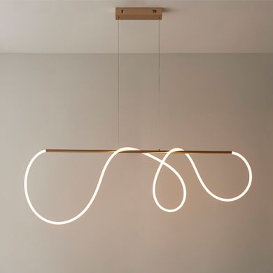 Attalea Linear LED Ceiling Pendant Light In Satin Gold