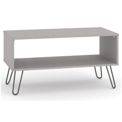 Augusta Wooden Open Coffee Table In Grey