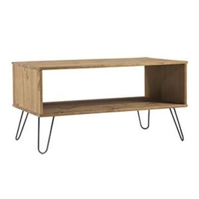 Augusta Wooden Open Coffee Table In Pine