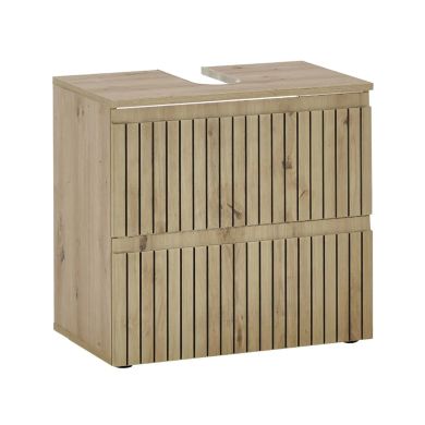 Austin Wooden Under Sink Bathroom Cabinet With 2 Drawers In Natural