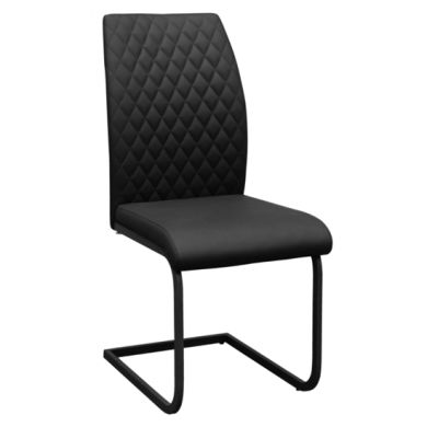 Austin Set Of 4 Faux Leather Dining Chairs In Black