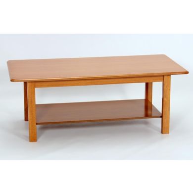 Avon Wooden Coffee Table With Shelf In Golden Oak