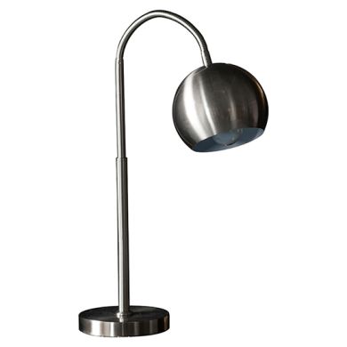 Balin Black Fabric Flex Task Table Lamp In Brushed Chrome