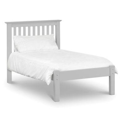 Barcelona Low Foot End Wooden Single Bed In Dove Grey