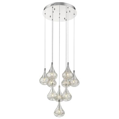 Battersea 10 Bulbs Decorative Ceiling Pendant Light In Chrome