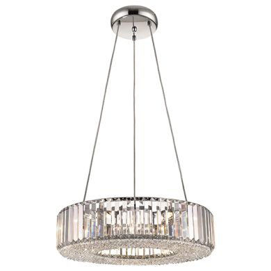 Belgravia 6 Bulbs Decorative Ceiling Pendant Light In Chrome And Clear