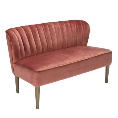 Bella Crushed Velvet 2 Seater Sofa In Pink