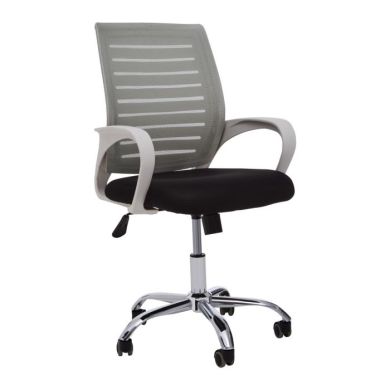 Bilbao Fabric Home And Office Chair In Grey With Grey Armrest