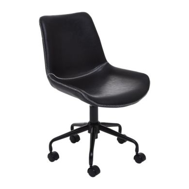 Bloomberg Faux Leather Home And Office Chair In Black