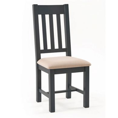 Bordeaux Wooden Dining Chair In Dark Grey