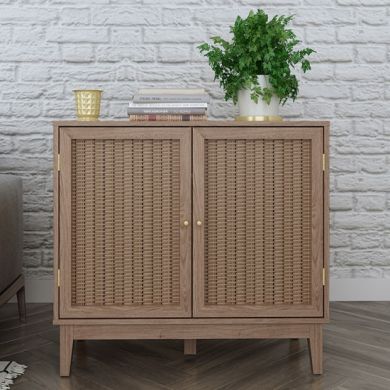 Bordeaux Small Wooden 2 Doors Sideboard In Oak