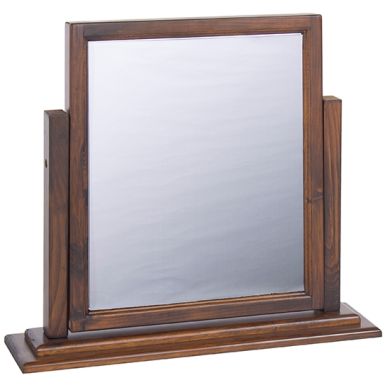 Boston Single Dressing Mirror In Dark Wooden Frame
