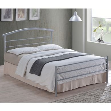 Brennington Metal Double Bed In Silver