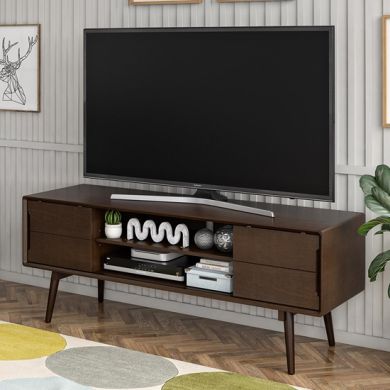 Brittany Wooden 4 Drawers TV Stand In Walnut