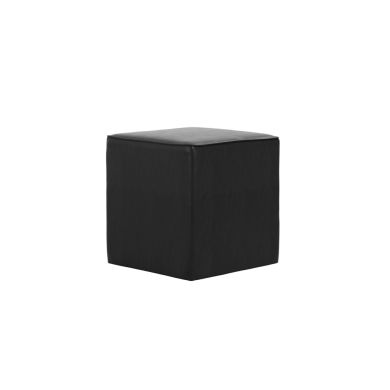 Bronx Faux Leather Side Table Square In Black
