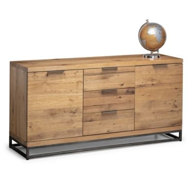 Brooklyn Wooden 2 Doors 3 Drawers Sideboard In Oak