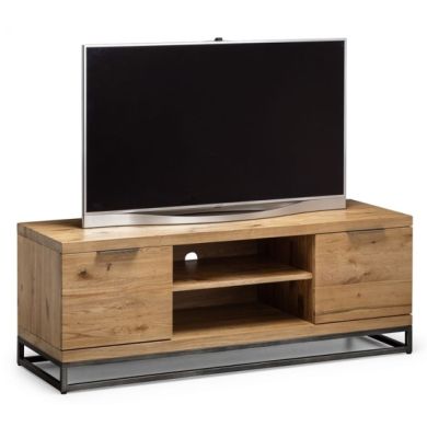 Brooklyn Wooden 2 Doors TV Stand In Oak