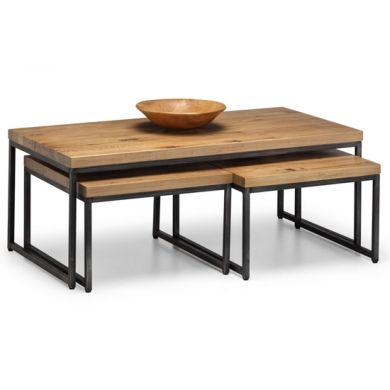 Brooklyn Wooden Nesting Coffee Tables In Oak