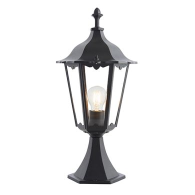 Burford Traditional Exterior Post Top Lantern In Matt Black