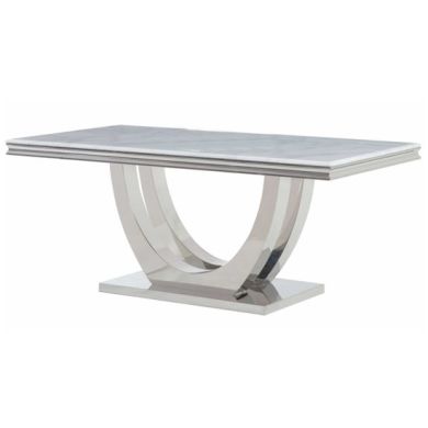 Calacatta Recrtangular Marble Dining Table In White