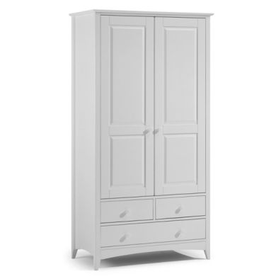 Cameo Wooden 2 Doors 3 Drawers Wardrobe In Dove Grey