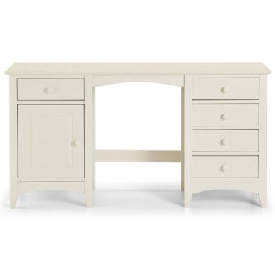 Cameo Wooden Dressing Table In Stone White