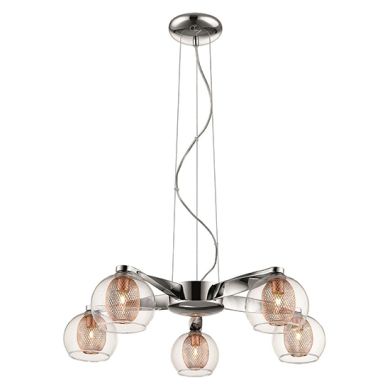 Canonbury 5 Bulbs Decorative Ceiling Pendant Light In Copper