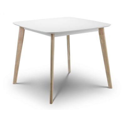 Casa Wooden Dining Table In White And Limed Oak