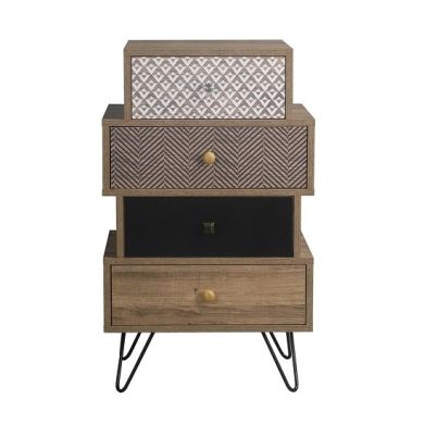 Casablanca Wooden Chest Of Drawers In Oak With 4 Drawers