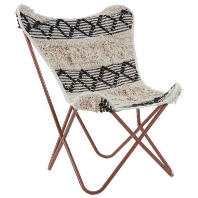 Clutton Textile Fabric Butterfly Bedroom Chair In Tribal Motifs