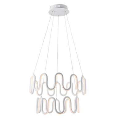 Cern 2 Lights Textured White And Matt White Ceiling Pendant Light